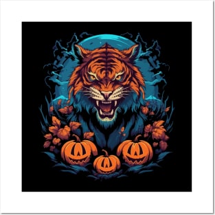 Siberian Tiger Halloween Posters and Art